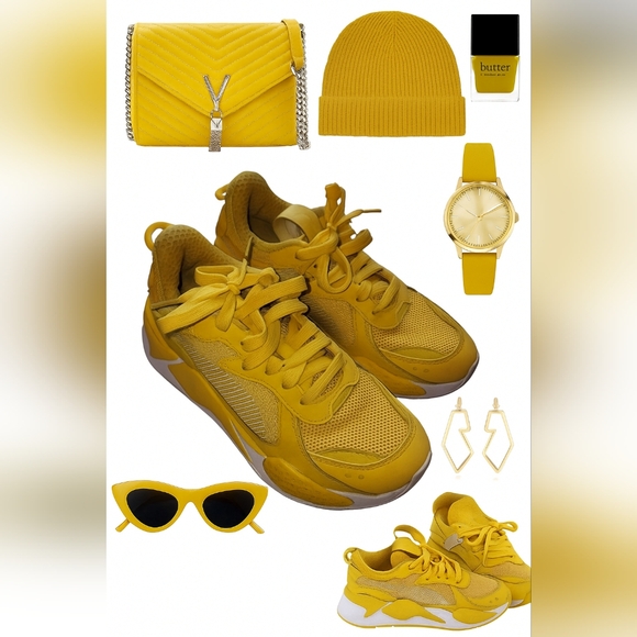 ☆Puma RS-X Yellow Sneakers☆ - Picture 1 of 6